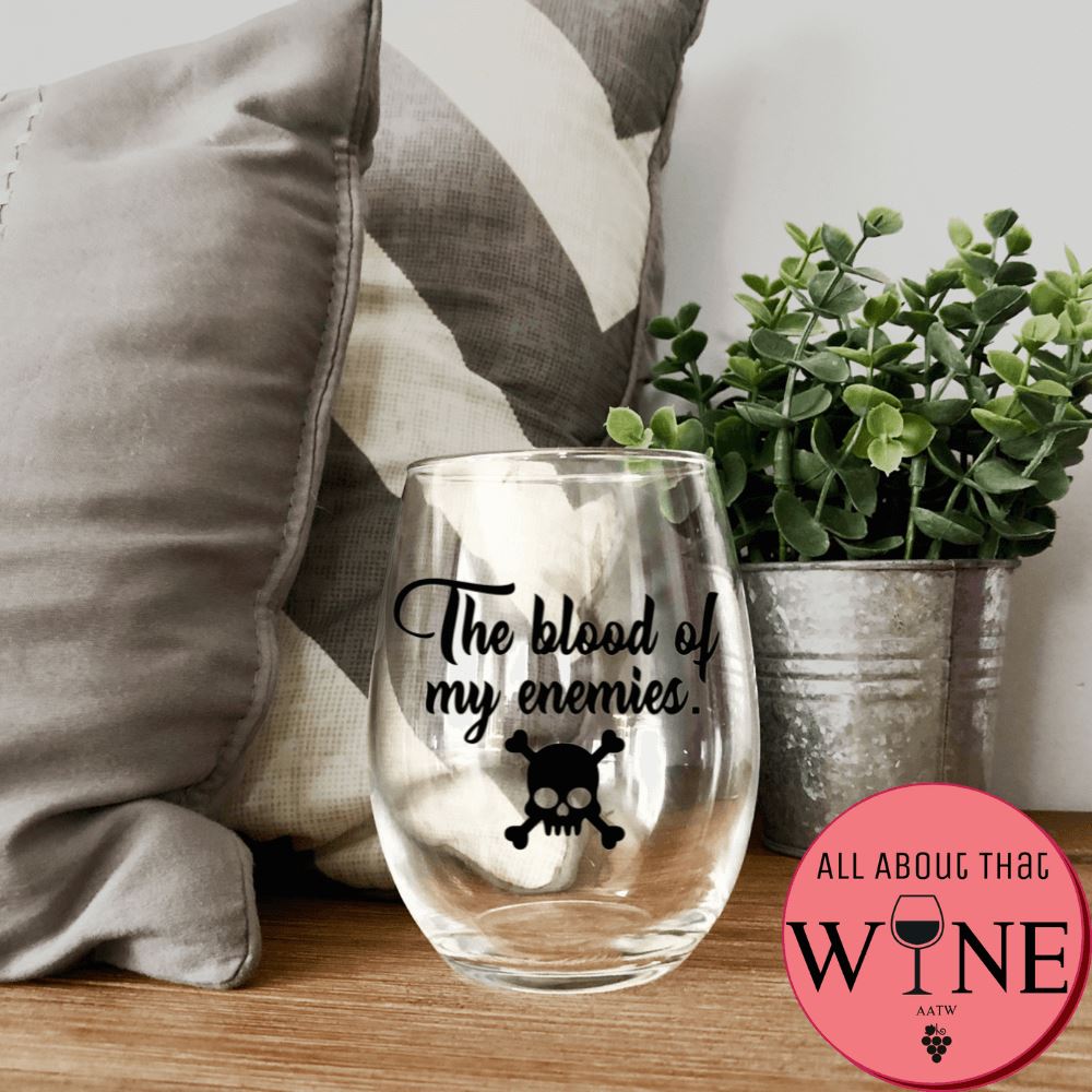 The blood of my enemies Stemless Glass Black 