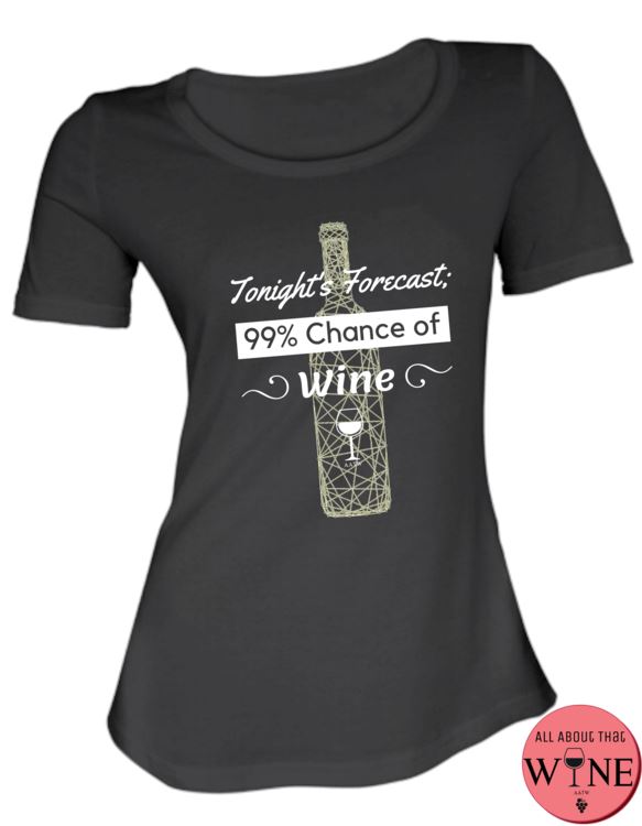Tonight's Forecast - Ladies T-shirt S Black with white