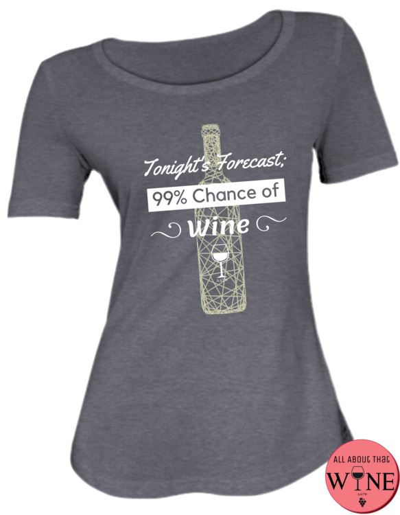 Tonight's Forecast - Ladies T-shirt S Charcoal melange with white
