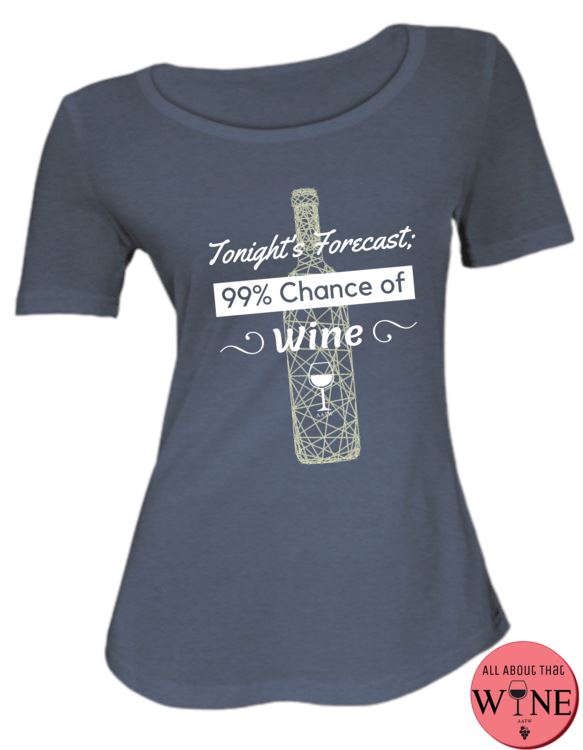 Tonight's Forecast - Ladies T-shirt S Navy melange with white