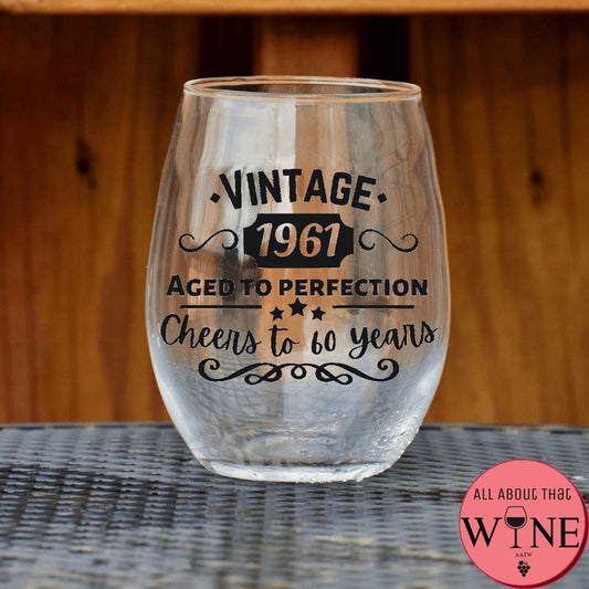 Vintage {Year} Aged To Perfection Cheers To {Age} Years 1  Matt Black