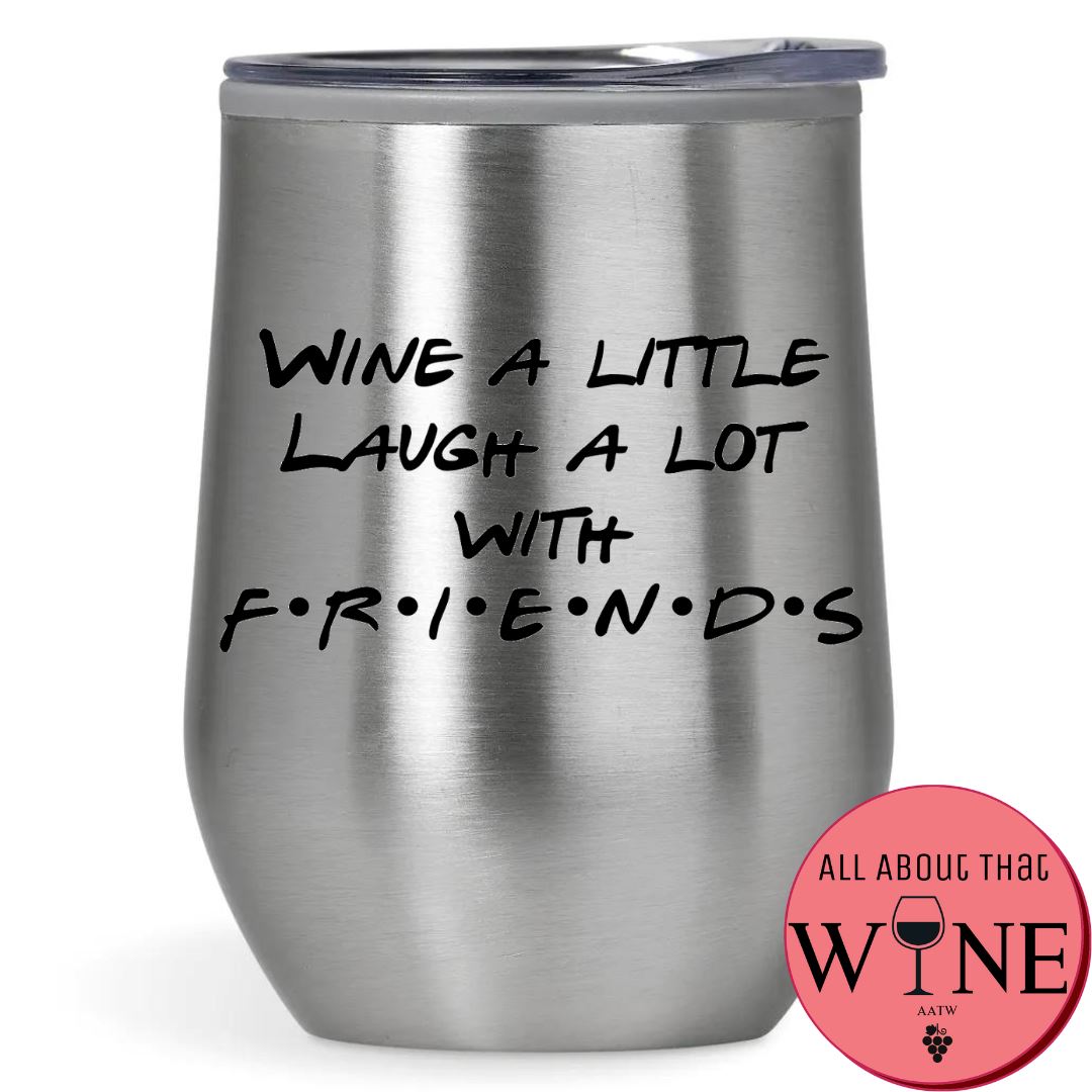 Wine A Little Laugh A Lot Double-Wall Tumbler 