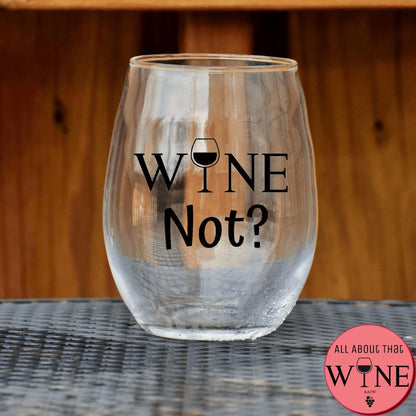 Wine Not? Stemless Glass    Matt black