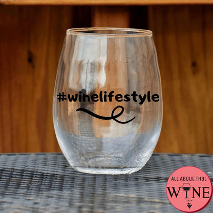 #winelifestyle Stemless Glass Matt Black 