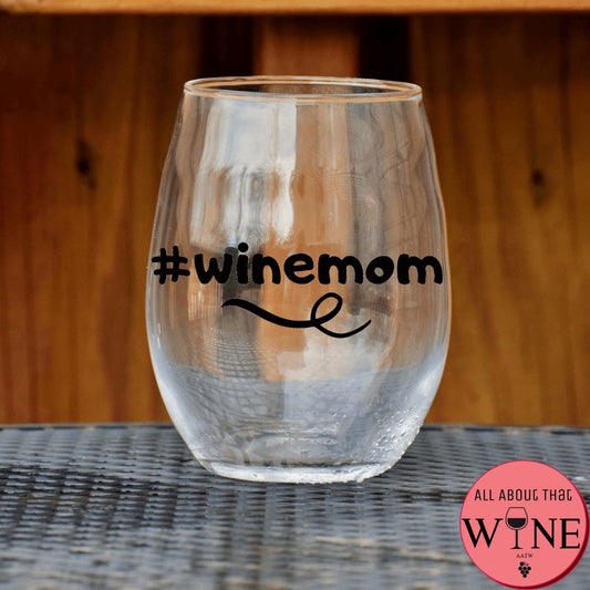 #winemom Stemless Glass 
