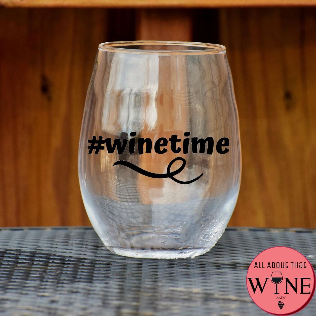 #winetime Stemless Glass  Matt black